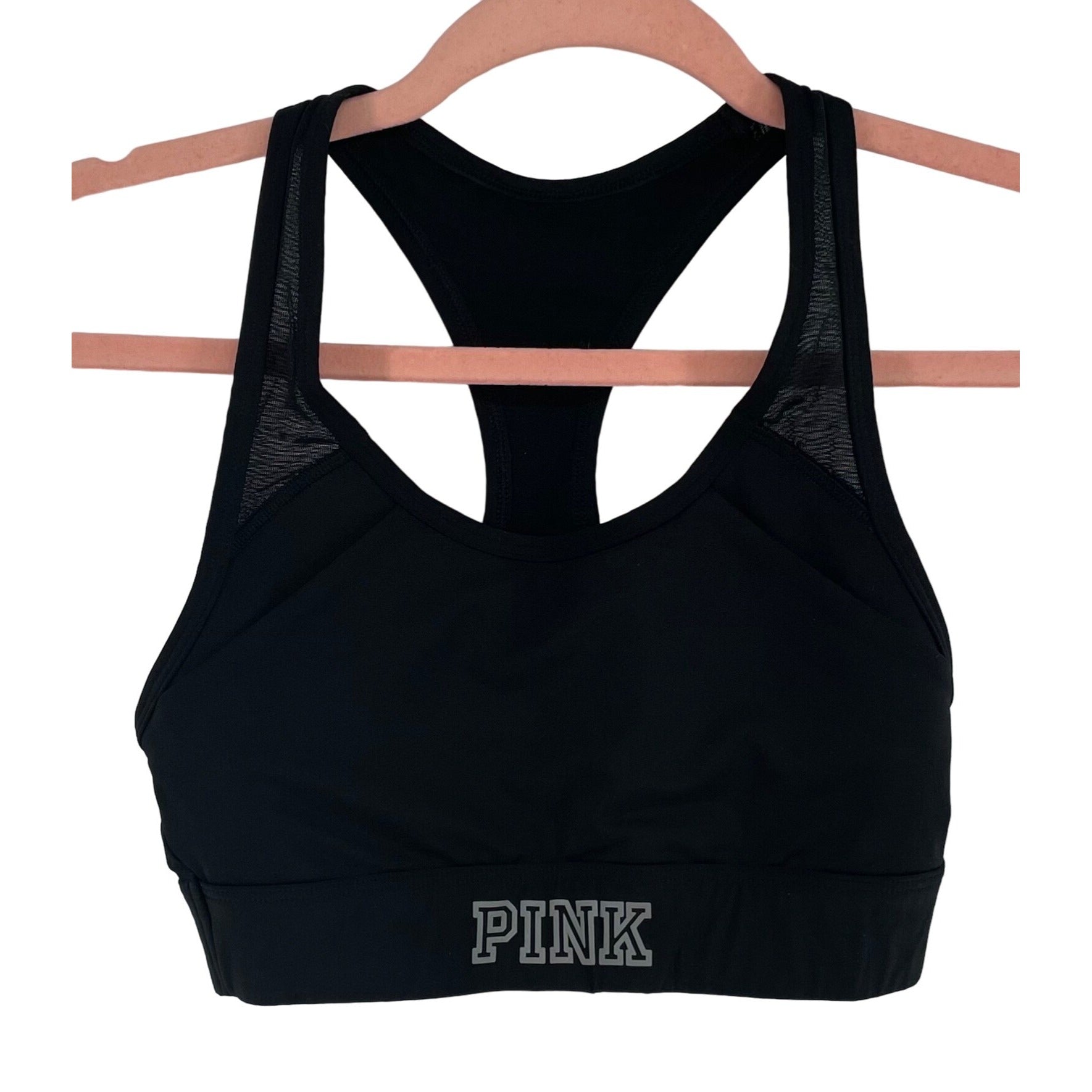 PINK Victoria's Secret Ultimate black sports bra size L RN# 54867 