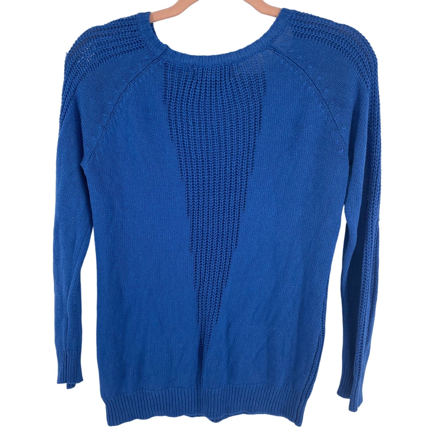 Pink Rose Women's Size Medium Cobalt Blue Crew Neck Knit Sweater