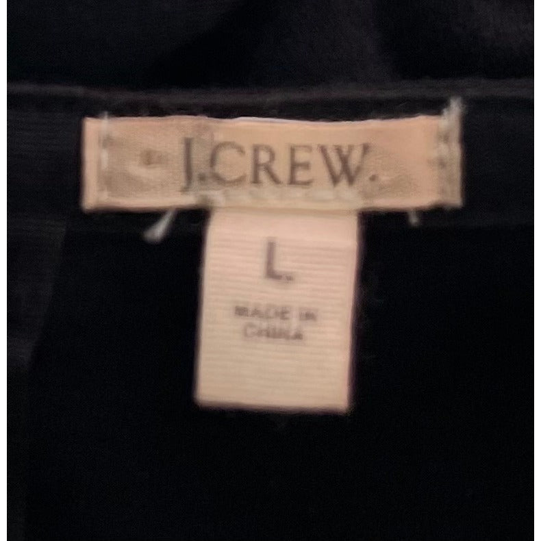 J. Crew Women's Size Large Black Sleeveless A-Line Ruffle Hem Dress