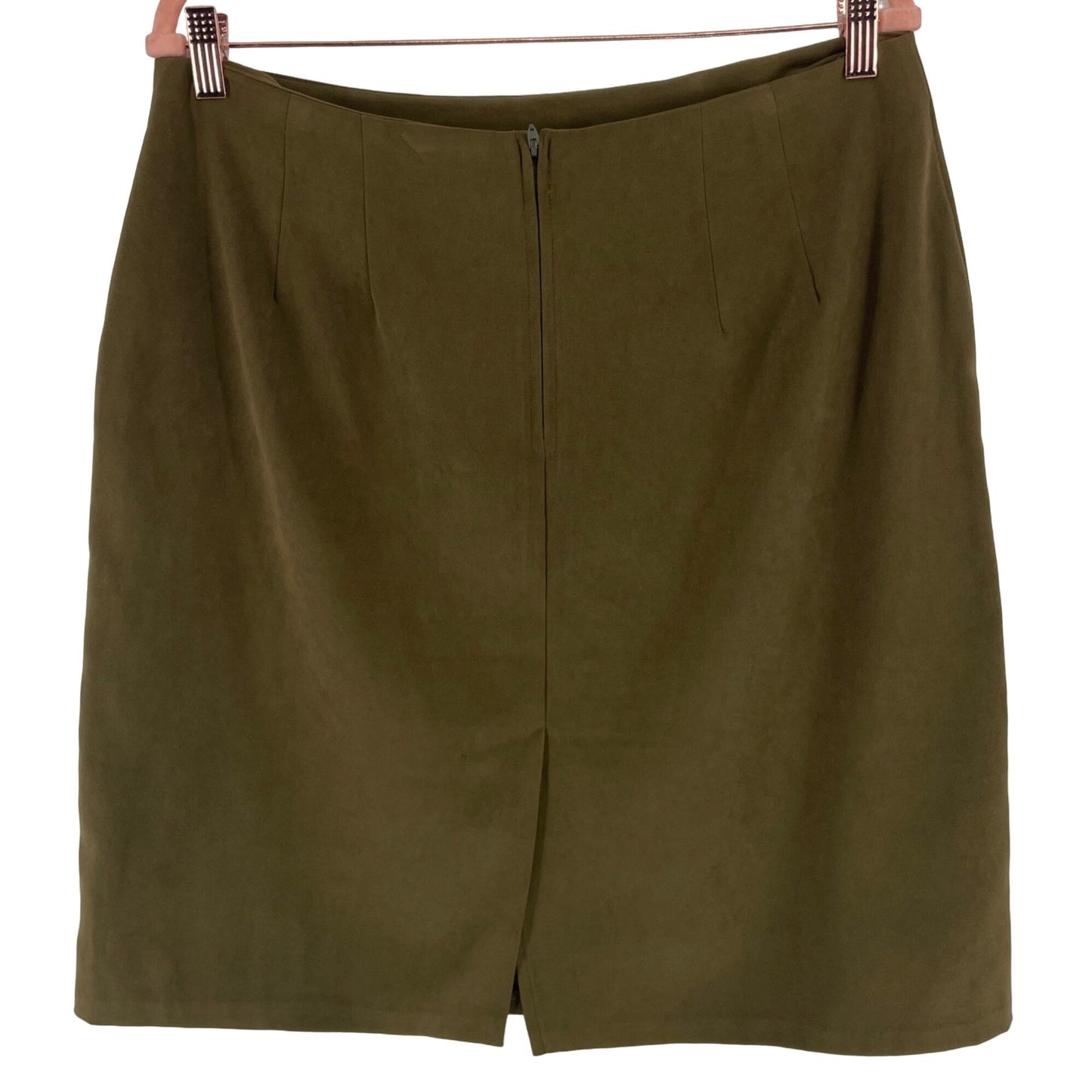 First Option Women's Size 14 Olive Green Skirt