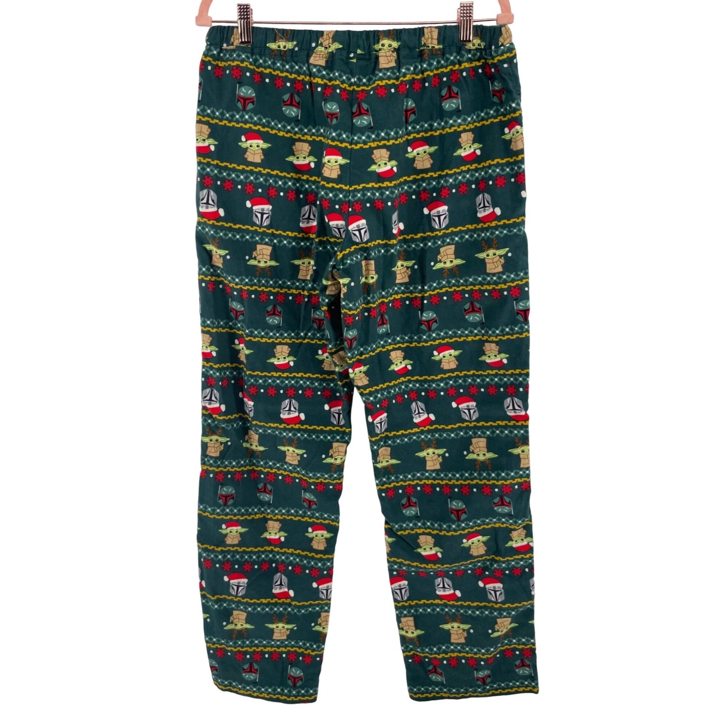 Hanna Andersson Men's Size Medium Mandalorian Grogu Flannel Holiday Pajama Pants