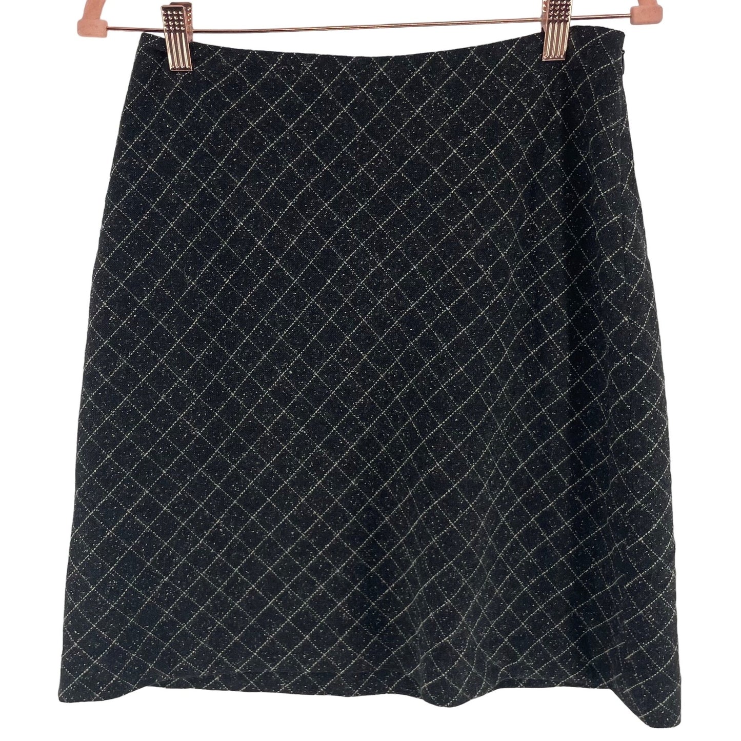 Ann Taylor Women's Size 4 Black & White Wool Blend Skirt