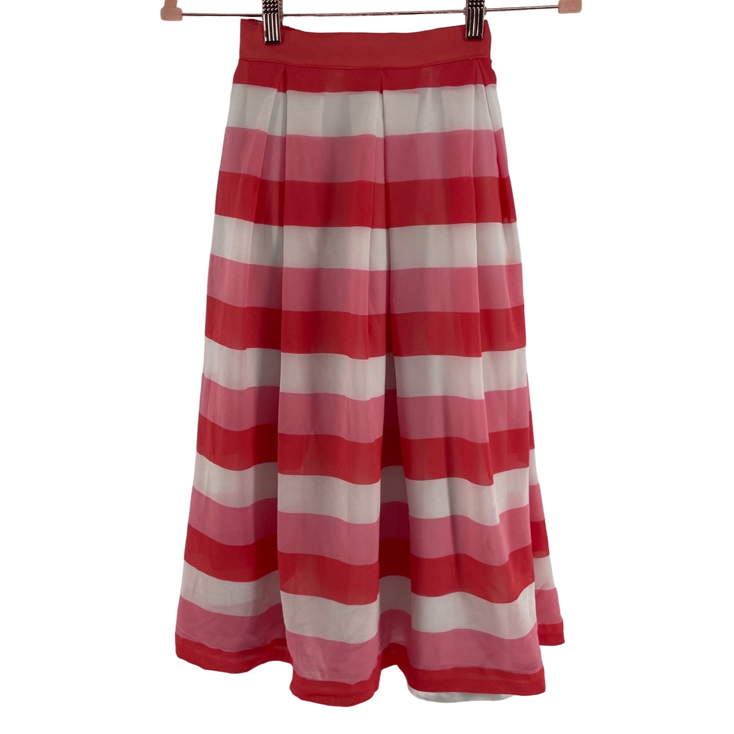 Girl's Size 3/4 Pink/White Striped A-Line Max Skirt