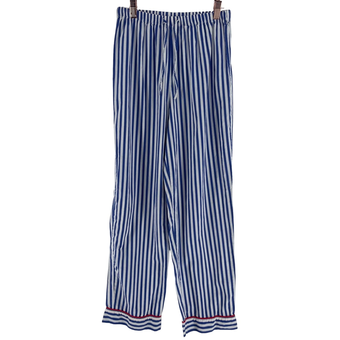 Alexander Del Rossa Women's Size Small Blue & White Striped Pajama Pants