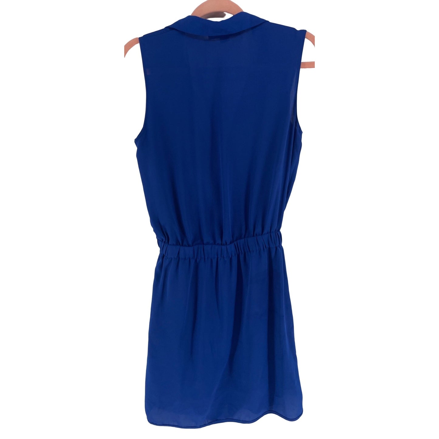 Forever 21 Women's Size XS Cobalt Blue Collared Sleeveless Elastic Waist Dress