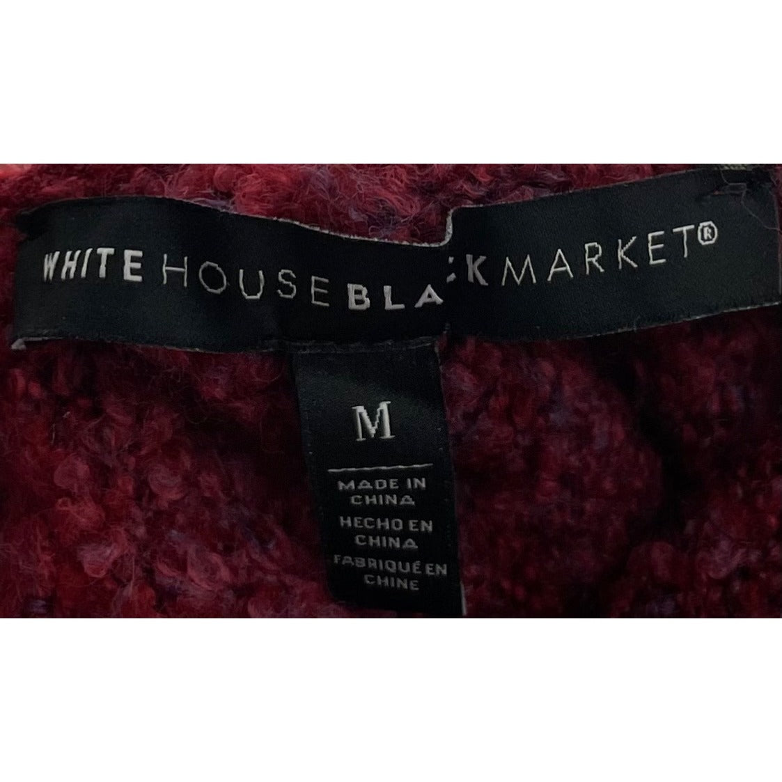 White House Black Market Women's Size Medium Burgundy Knit Sweater Dress
