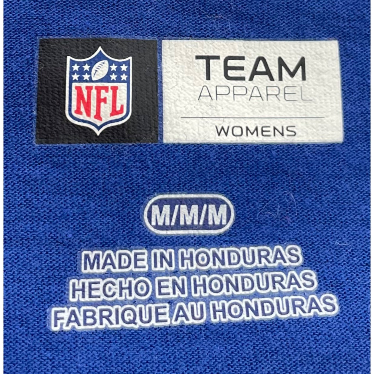 Team Apparel Women's Size Medium Blue/Red/White New York Giants T-Shirt