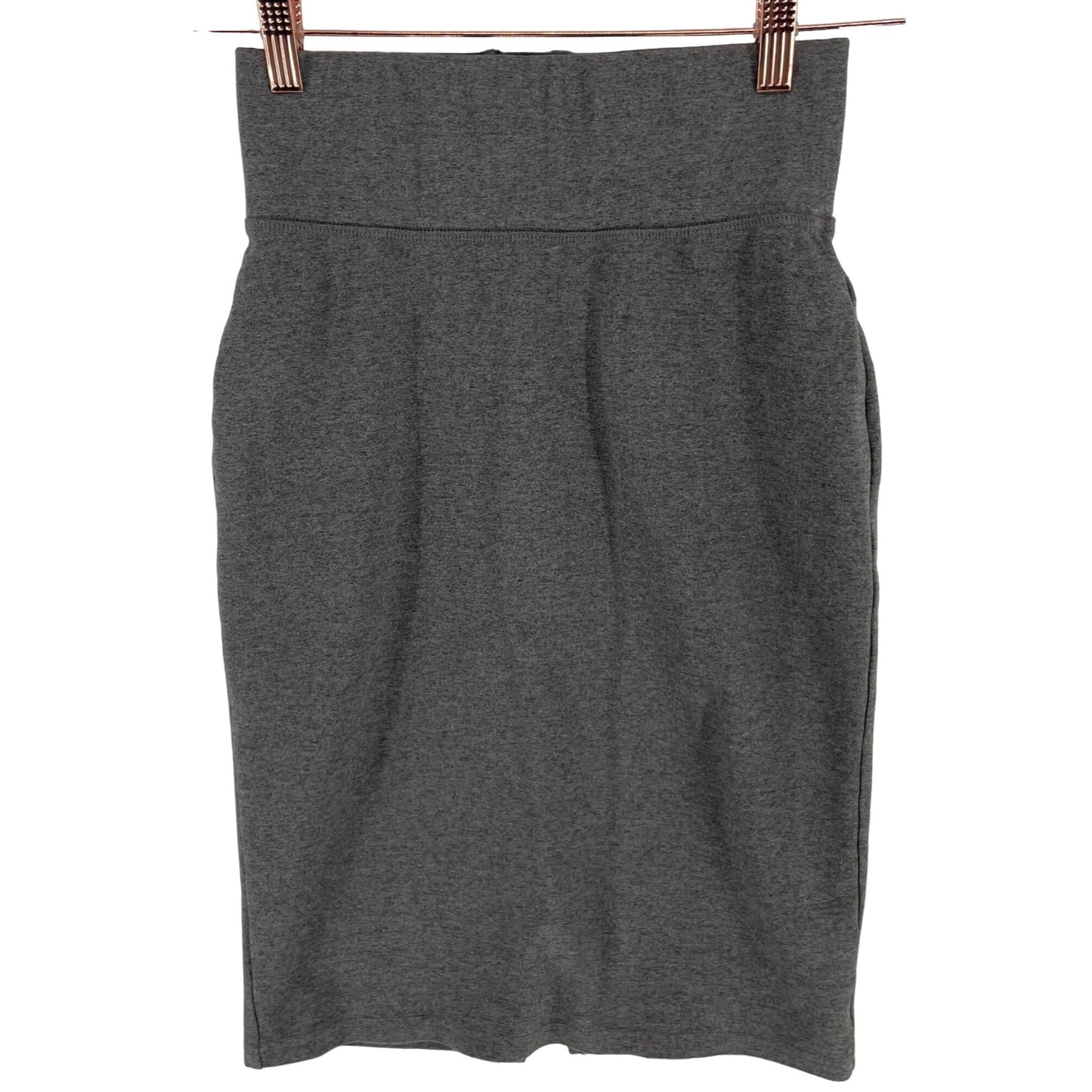 Active USA Women's Size Small Grey Elastic Stretch Waist Pencil Skirt