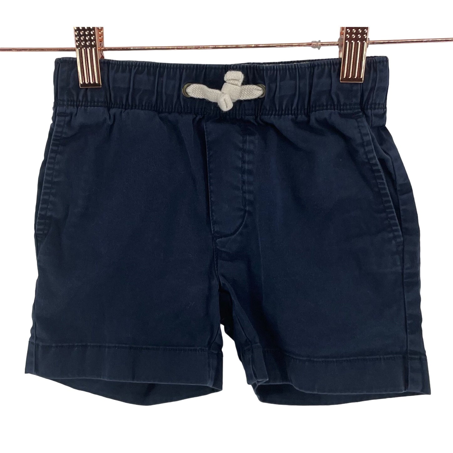 J. Crew Crewcuts Boy's Toddler Age 3 Navy Blue Elastic Waist Band Cargo Shorts