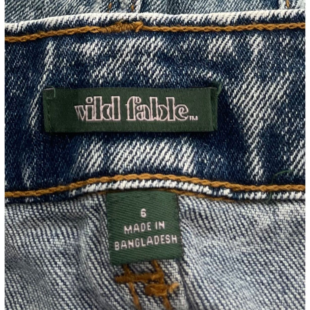 NWOT Wild Fable Women's Size 6 Blue Jean Denim Distressed Fringe Mini Skirt