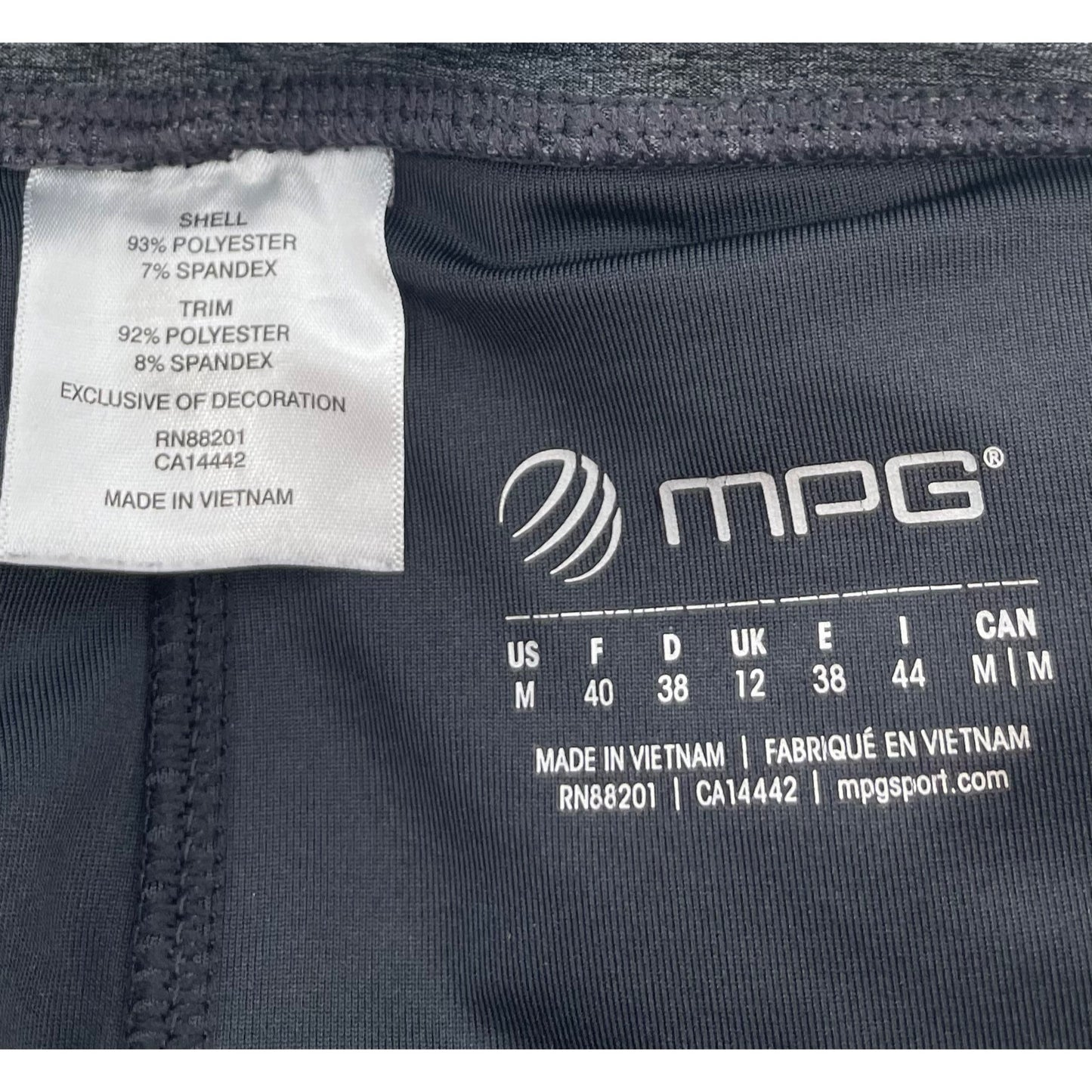 MPG Women's Size Medium Elastic Drawstring Waist Athletic Shorts