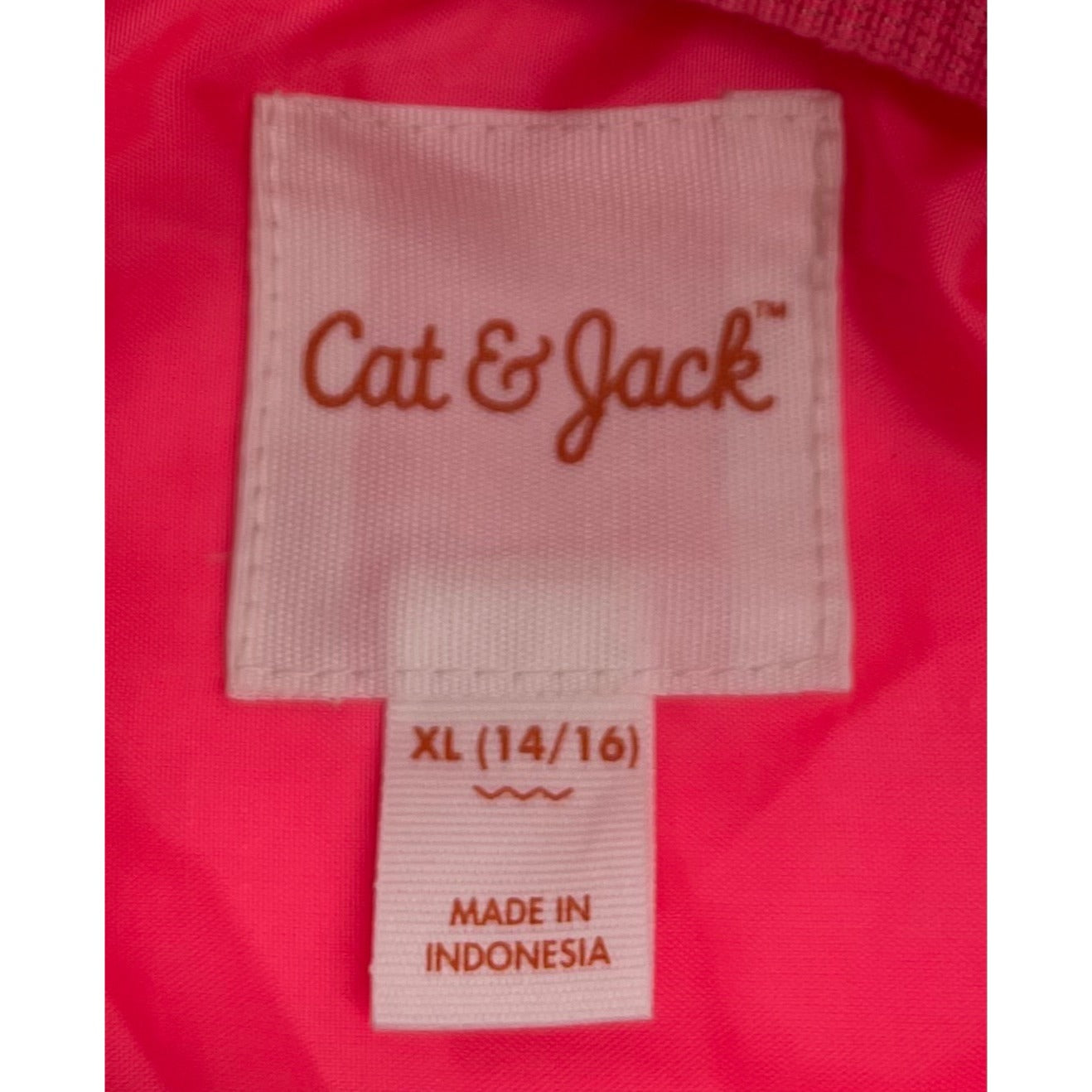Cat & Jack Girl's Size XL (14/16) Hot Pink Teddy Fleece Zip-Up Jacket