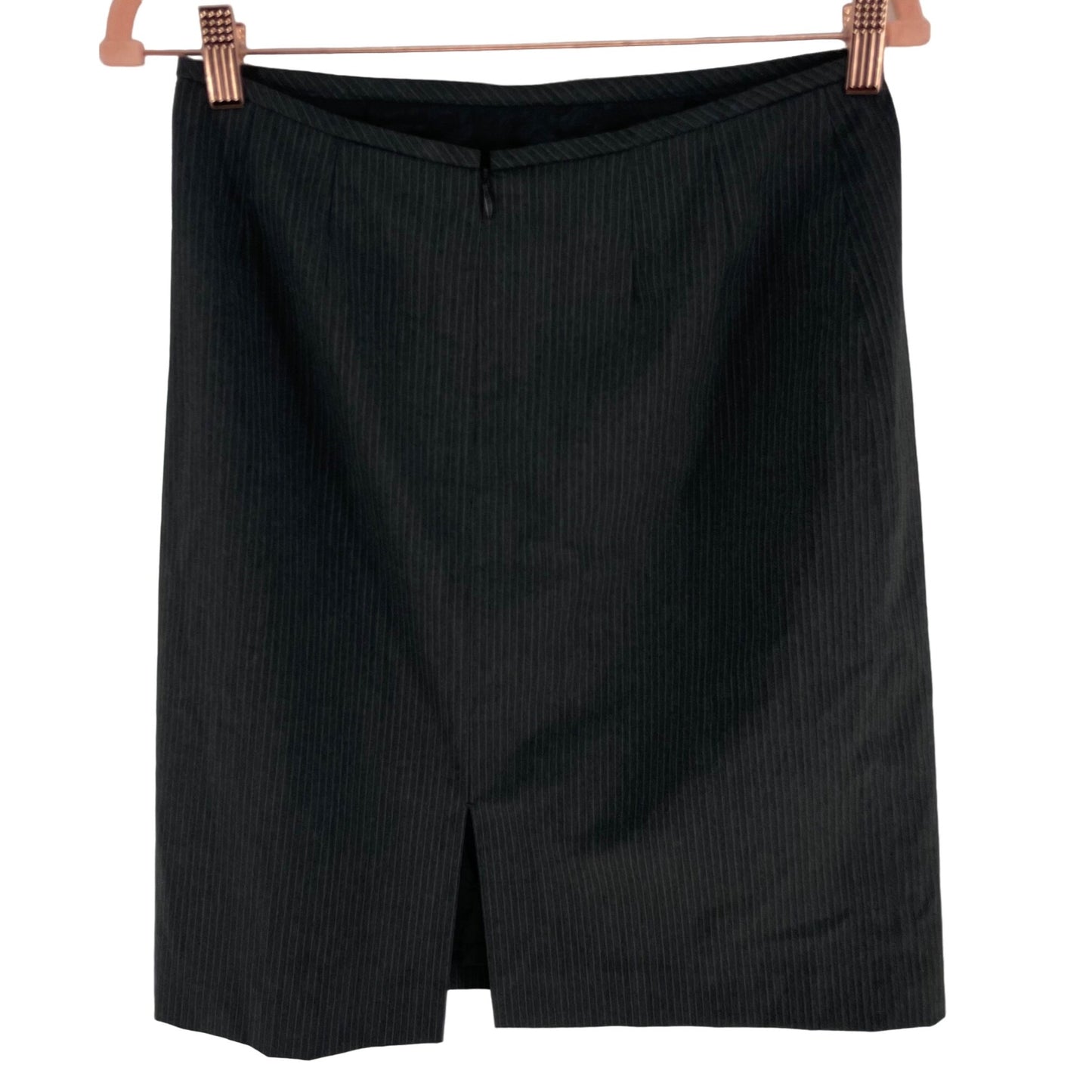 Women's Size 4P Dark Grey Pinstriped Pencil Skirt