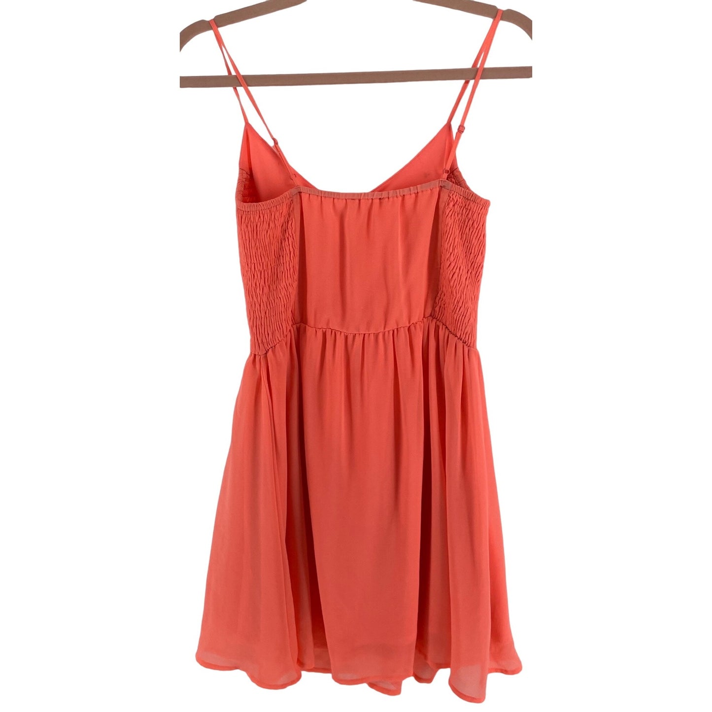 BSK & You Women's Size Small Neon Pinkish/Orange Spaghetti Strap Mini Dress