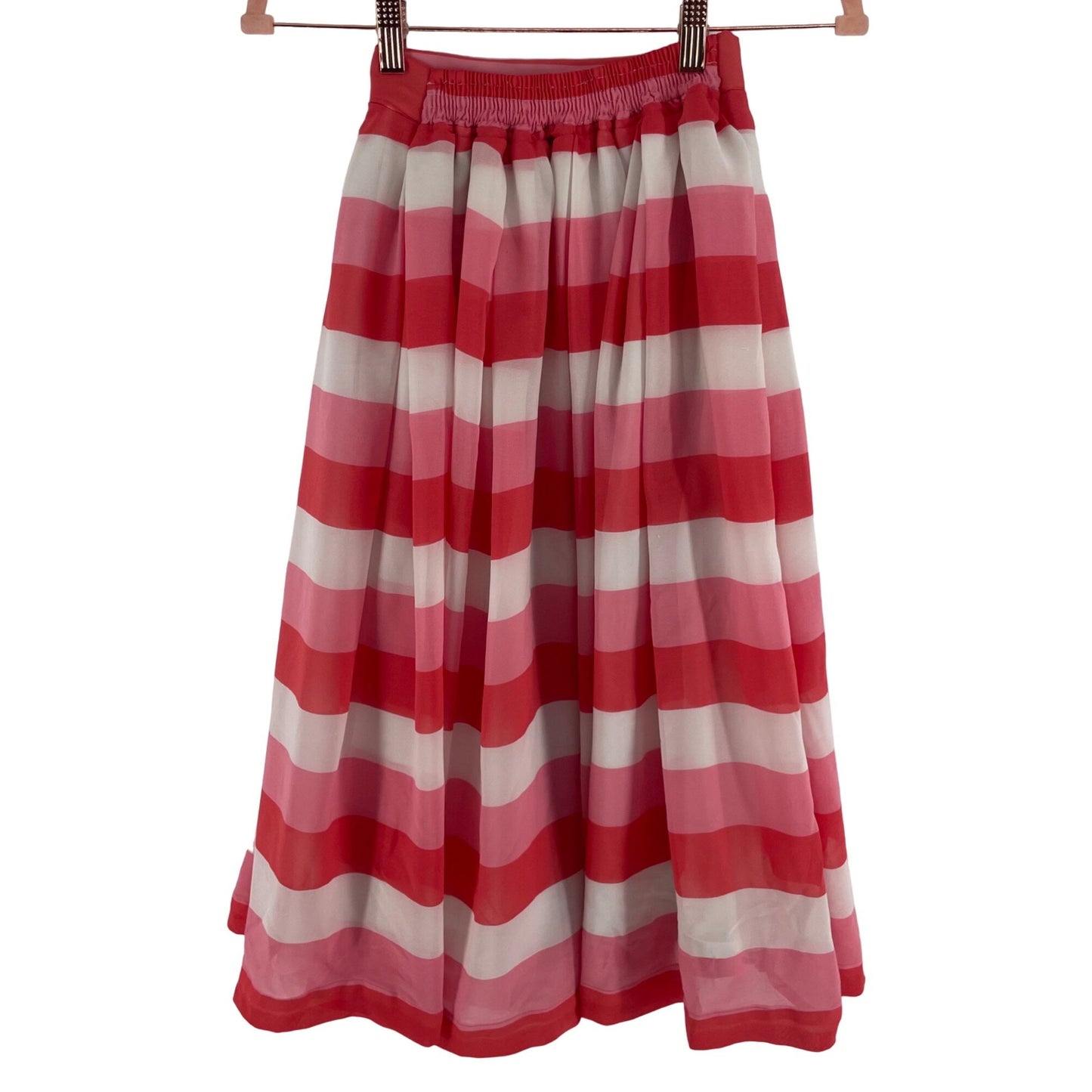 Girl's Size 3/4 Pink/White Striped A-Line Max Skirt