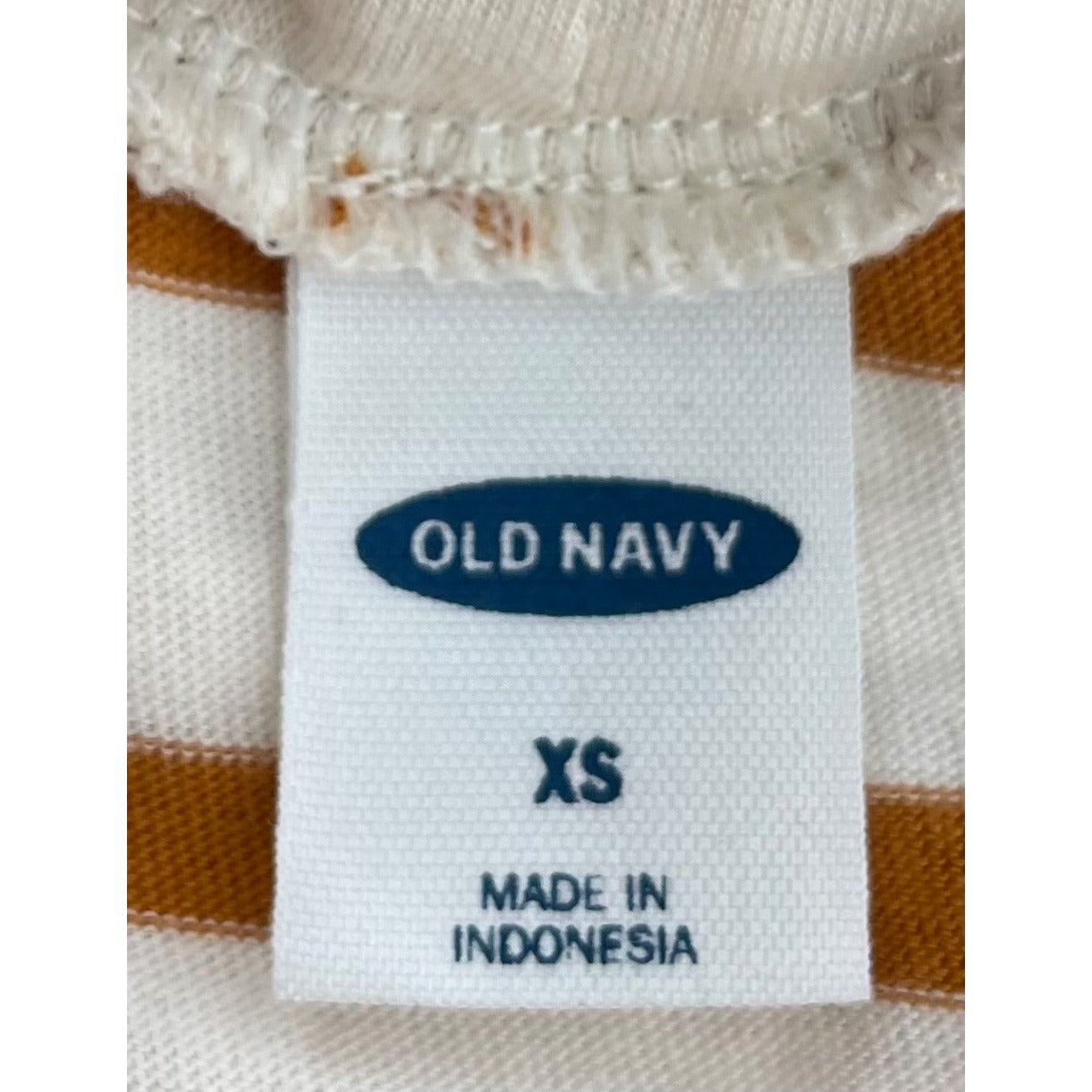 Old Navy Women's Size XS Burnt Orange & Cream Striped Turtleneck Top