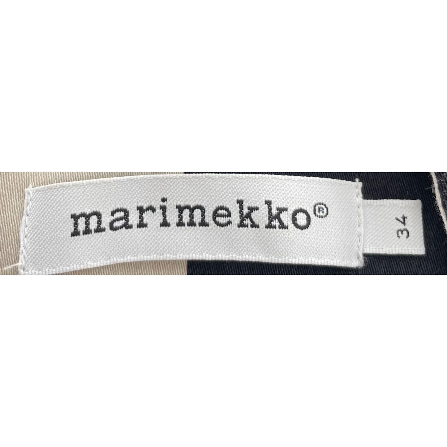 Marimekko Women's Size XS (34) Black, Tan & White Sleeveless Sheath Dress