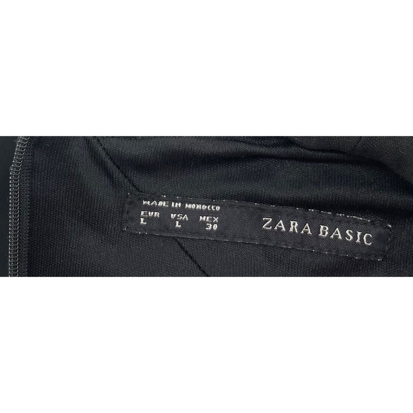 Zara Women's Size Large Black Sleeveless Padded Business Sheath Dress