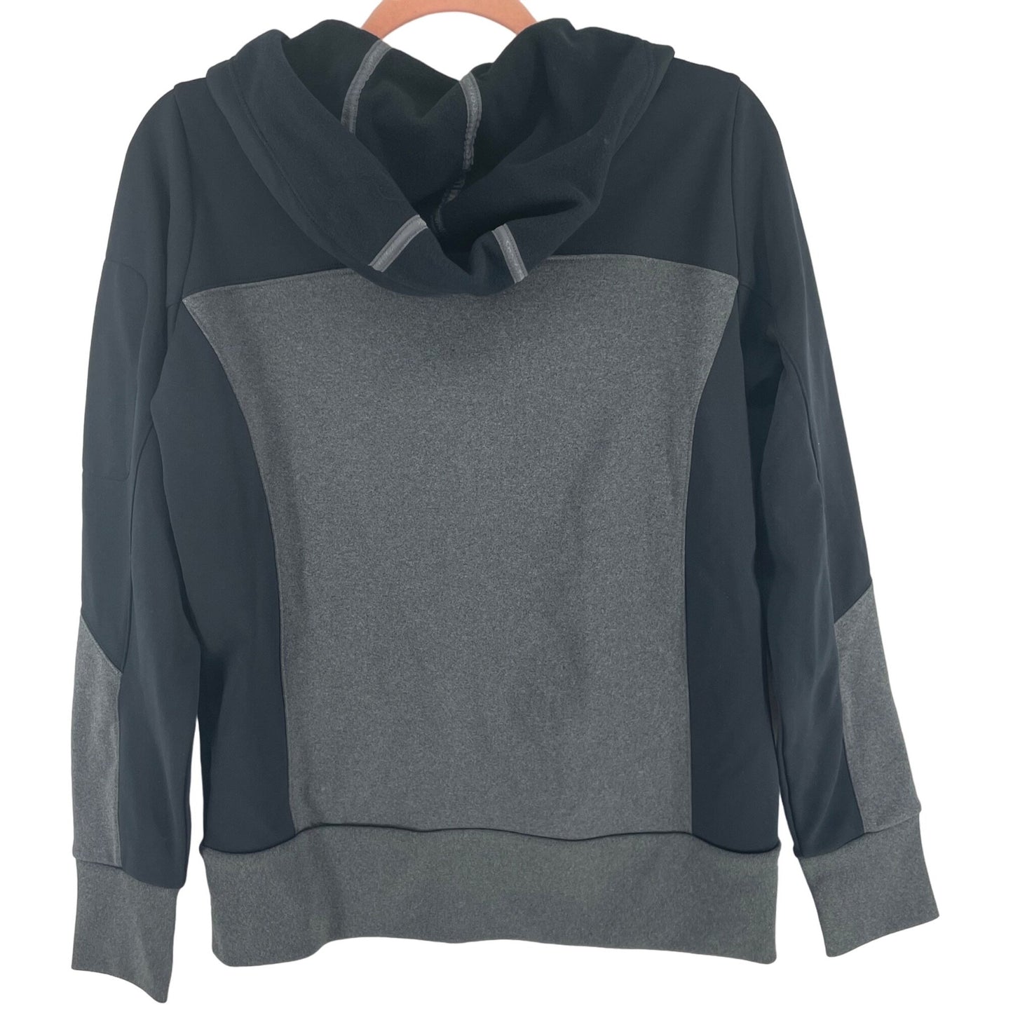Peloton Women's Size Medium Black & Grey Fleece Zip-Up Hoodie Jacket