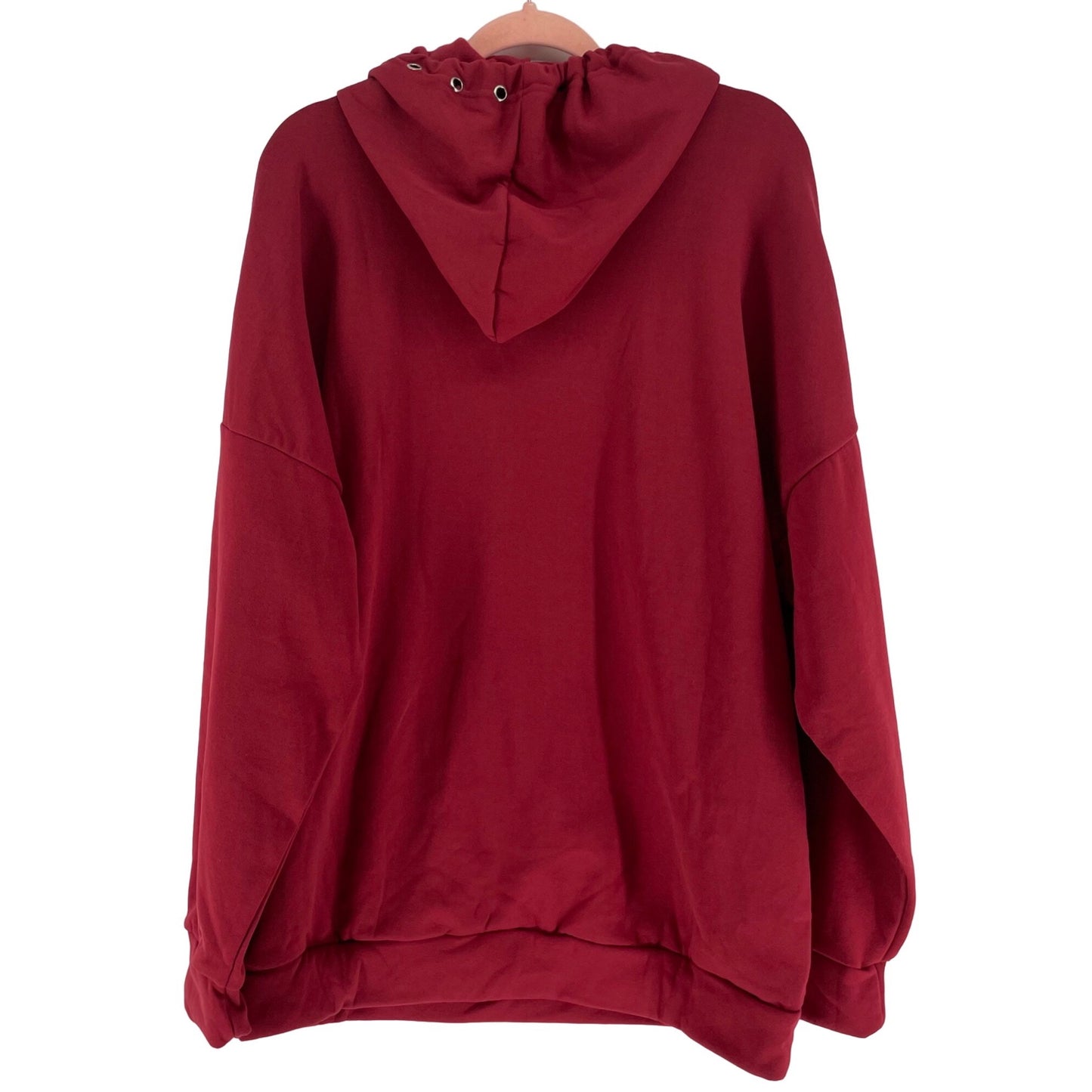 NWT Qingduomao Women's Size XXL Burgundy/Maroon Drawstring Hoodie Sweatshirt