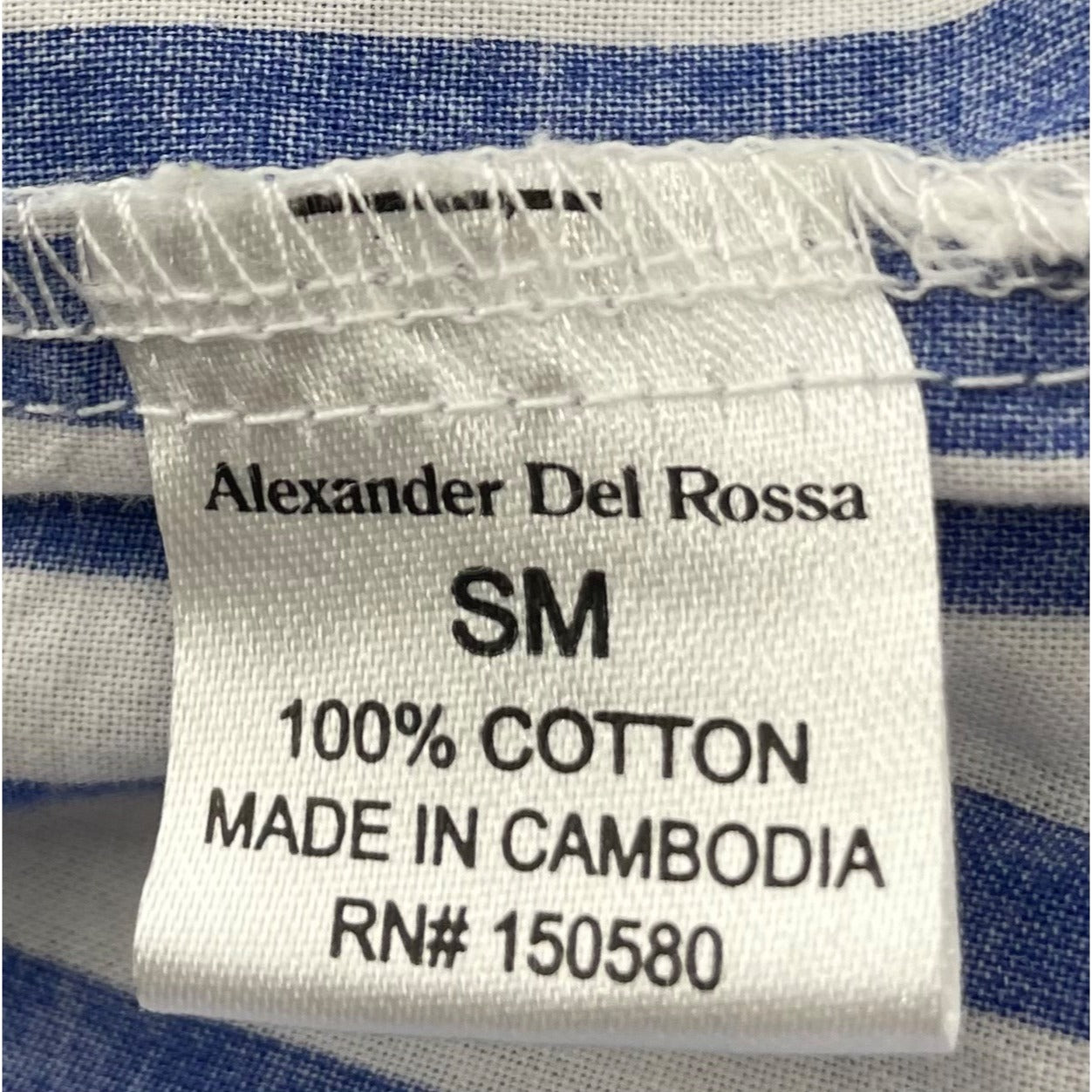 Alexander Del Rossa Women's Size Small Blue & White Striped Pajama Pants