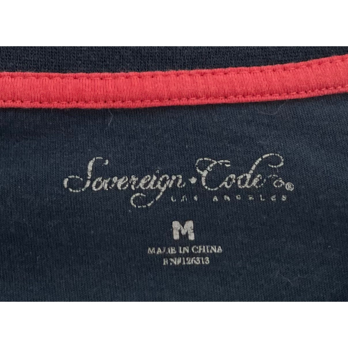 Sovereign Code Men's Size Medium Navy Blue/Pink Flamingo Print T-Shirt
