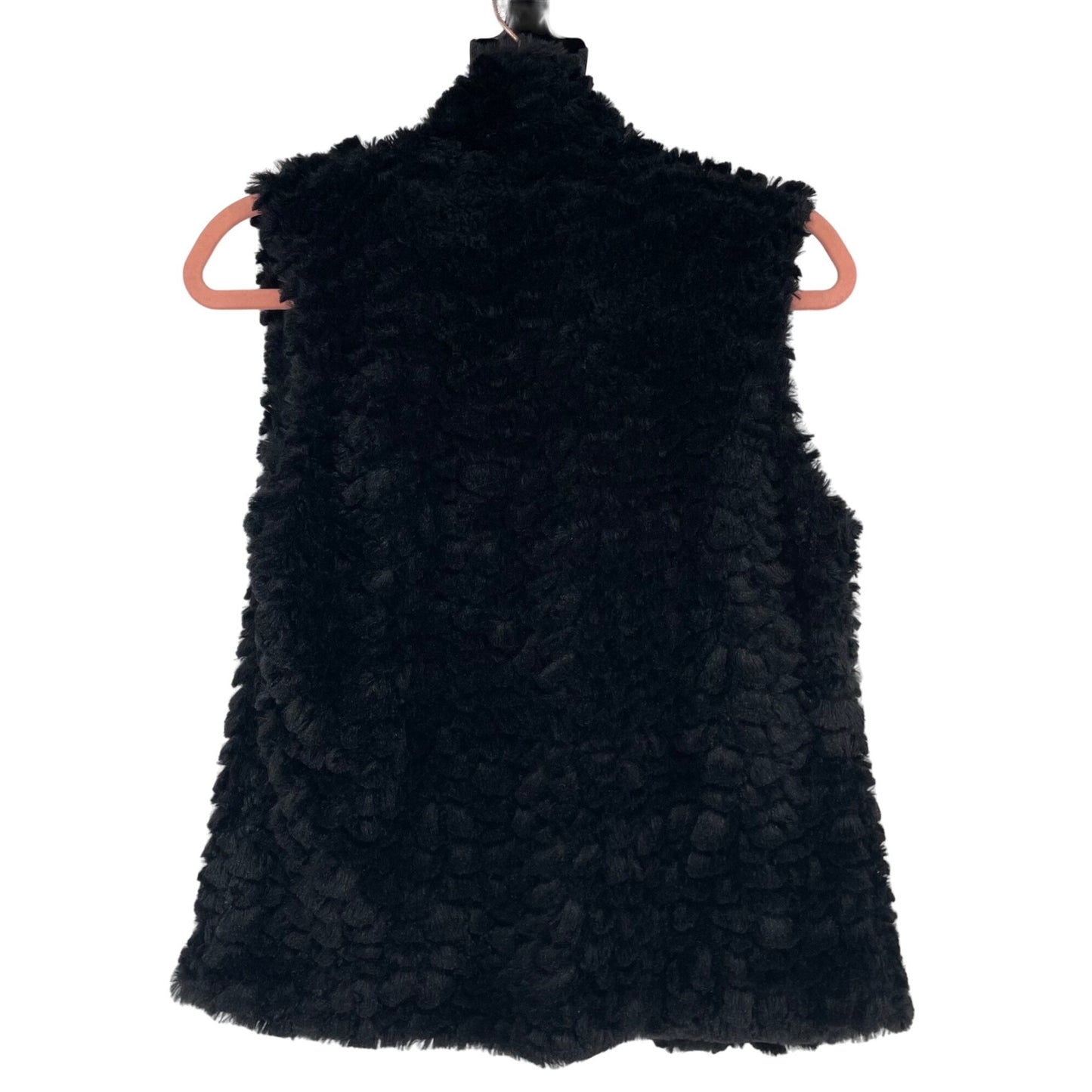 Have Women's Size Medium Chenille Faux Fur Black Vest