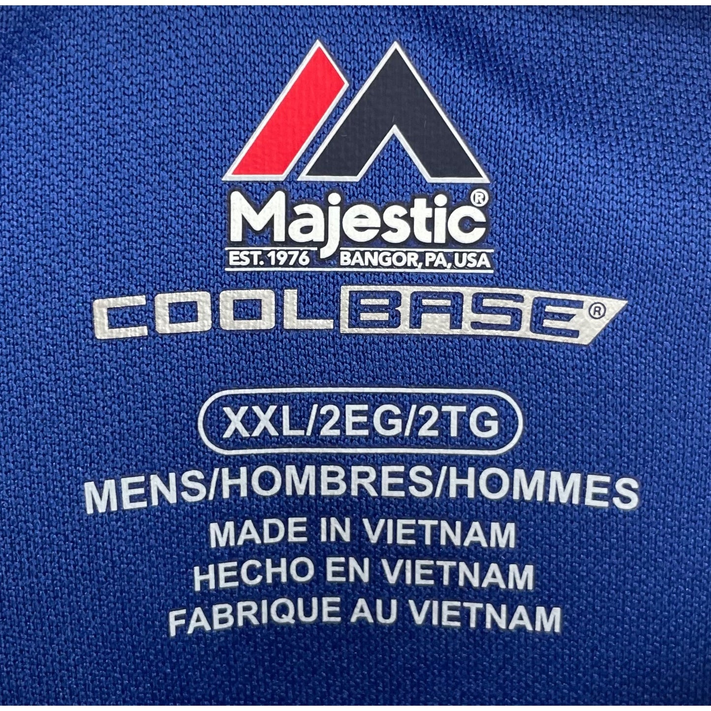 Majestic Cool Base Men's Blue NY Giants Polo Shirt Size XXL
