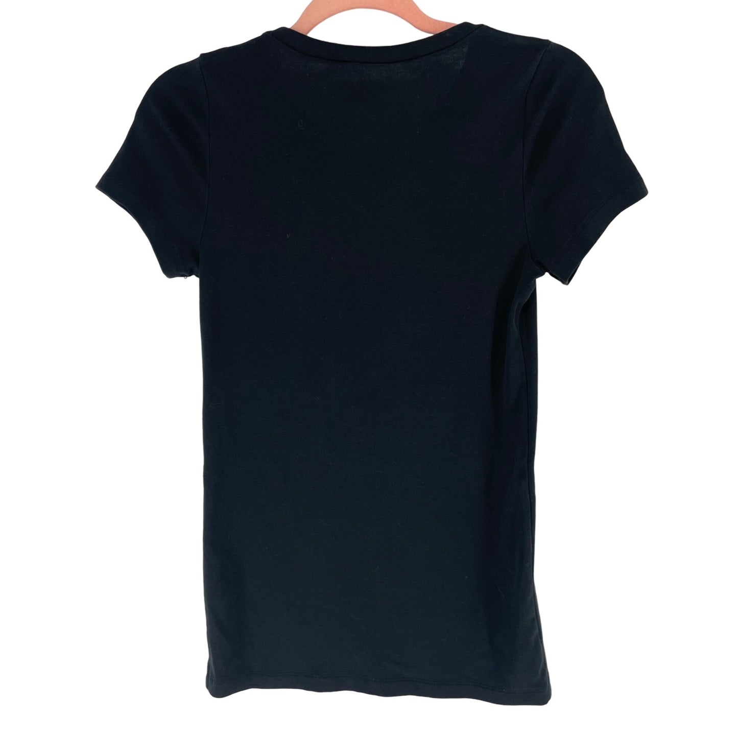 J. Crew Perfect Fit Women's Size Medium Black Crew Neck 100% Cotton T-Shirt