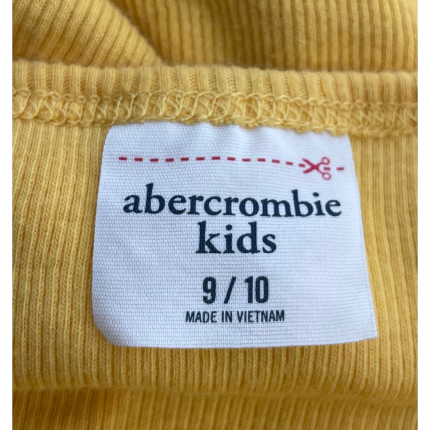 Abercrombie & Fitch Kids Girl's 9/10 Yellow Leotard/Onesie/Bodysuit W/ Ruffle Spaghetti Straps
