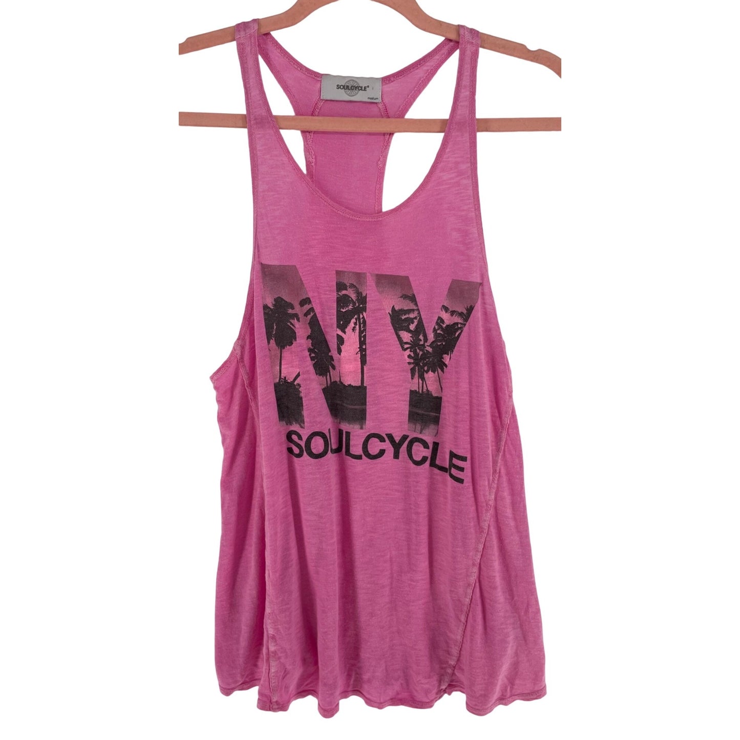 Soul Cycle New York Hot Pink Cycling Exercise/Workout Tank Top
