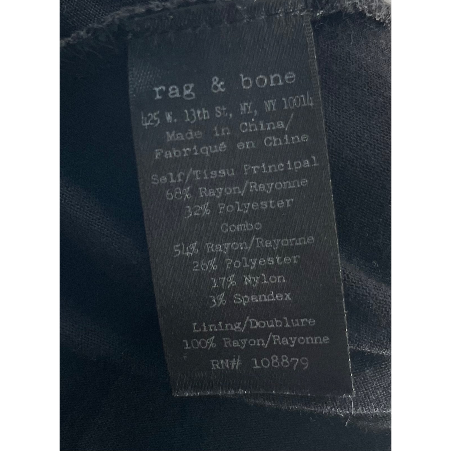 Rag & Bone Women’s Large Black and White Sleeveless Tank Dress