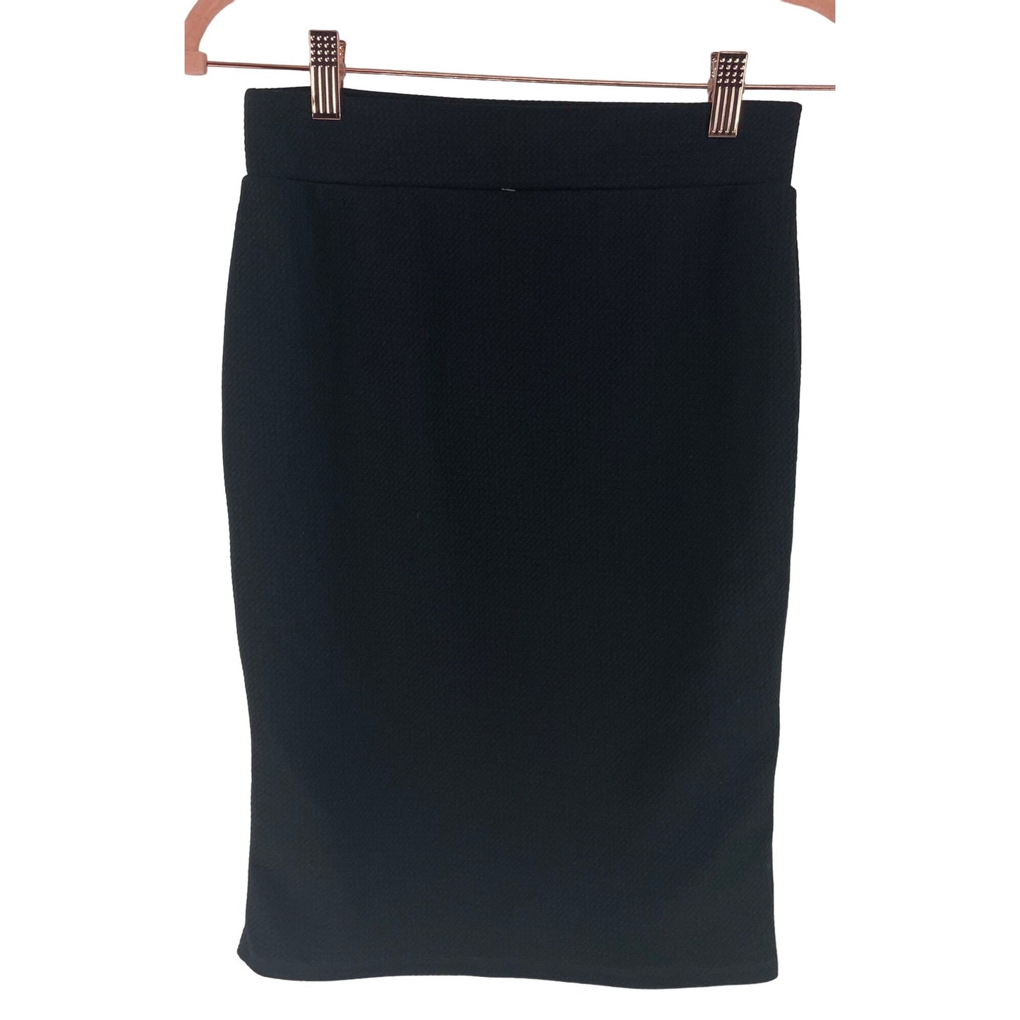 Intro Women's Size Medium Black & White Stretchy Floral Pencil Skirt