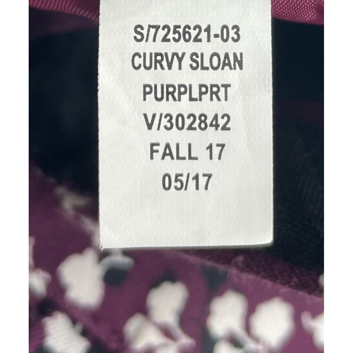 Banana Republic Women's Size 4 Sloan Curvy Fit Purple Slacks W/ Black/White Floral Pattern
