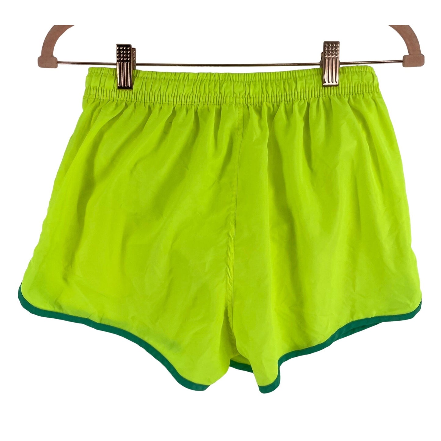 GRCF Women's Size XXL Neon Yellow & Teal Athletic Shorts W/ Elastic Waist & Drawstring