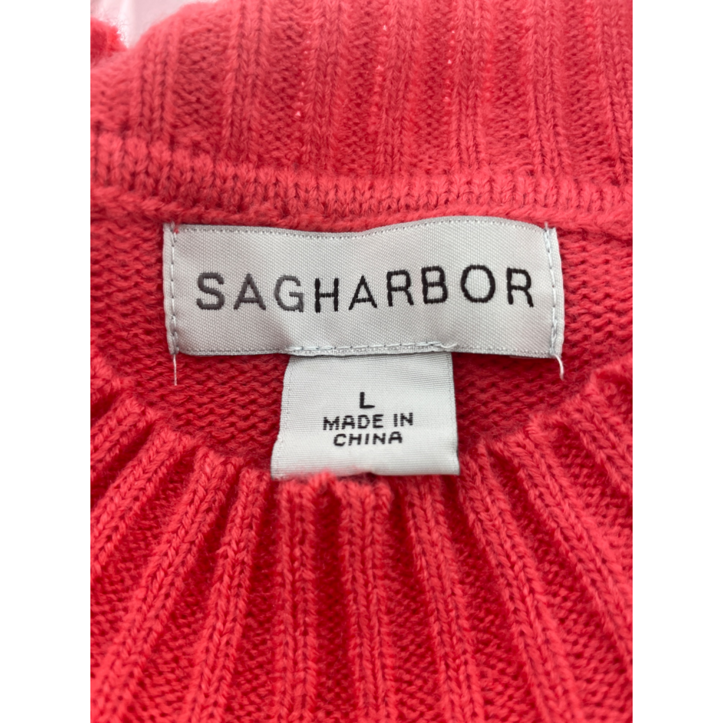 Sag Harbor Large Pink Knit Sweater
